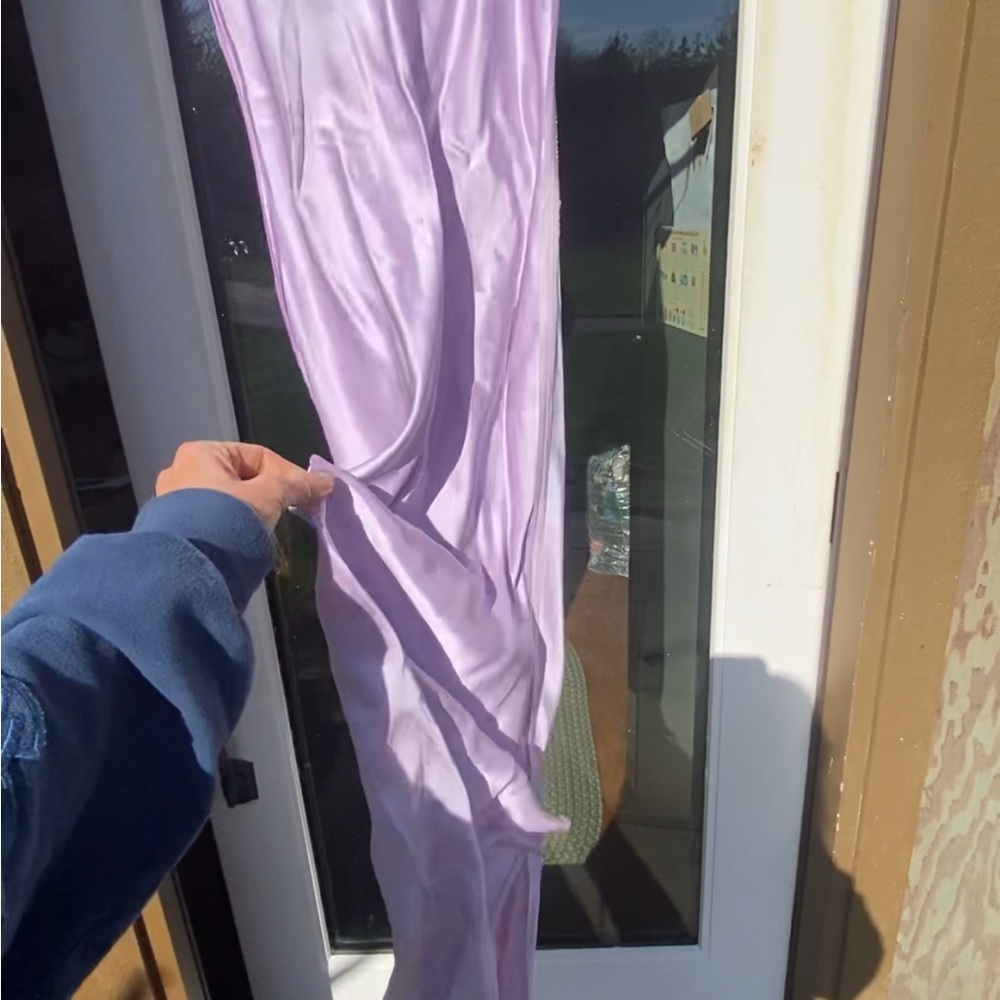 Helmut Lang Lavender Satin Maxi Dress - Picture 6 of 8